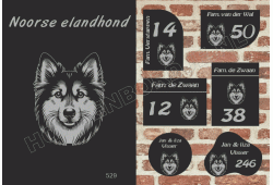 Naambord Noorse elandhond