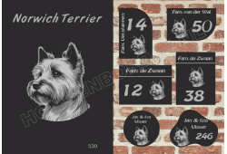 Naambord Norwich Terrier
