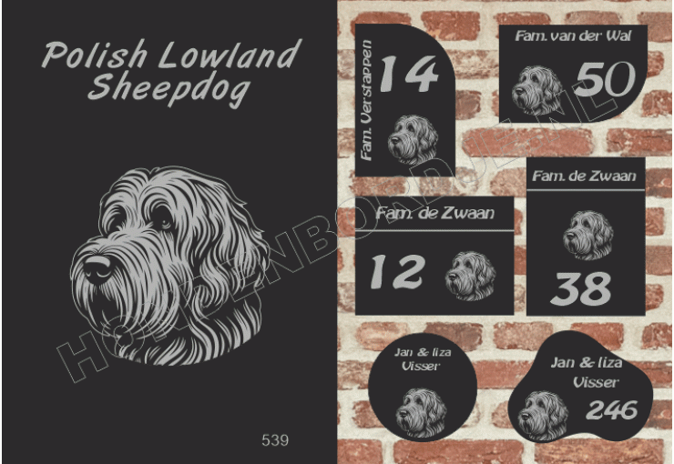 Naambord Polish Lowland Sheepdog Naambord Polish Lowland Sheepdog