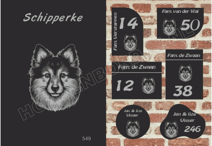Naambord Schipperke Naambord Schipperke