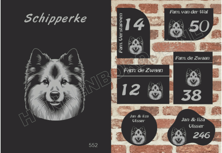 Naambord Schipperke Naambord Schipperke