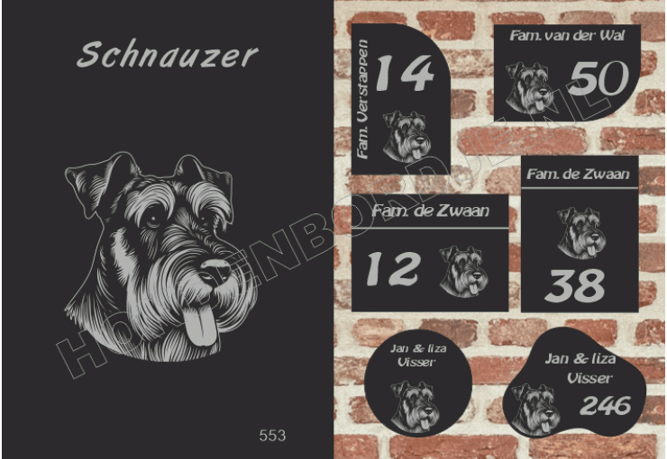 Naambord Schnauzer Naambord Schnauzer