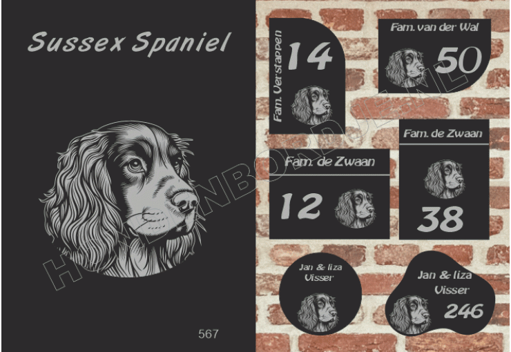 Naambord Sussex Spaniel Naambord Sussex Spaniel