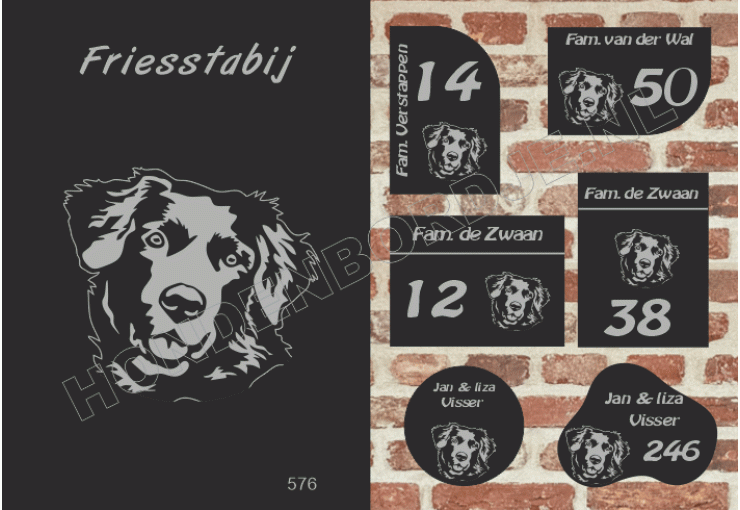 Naambord Friese stabij Naambord Friese stabij